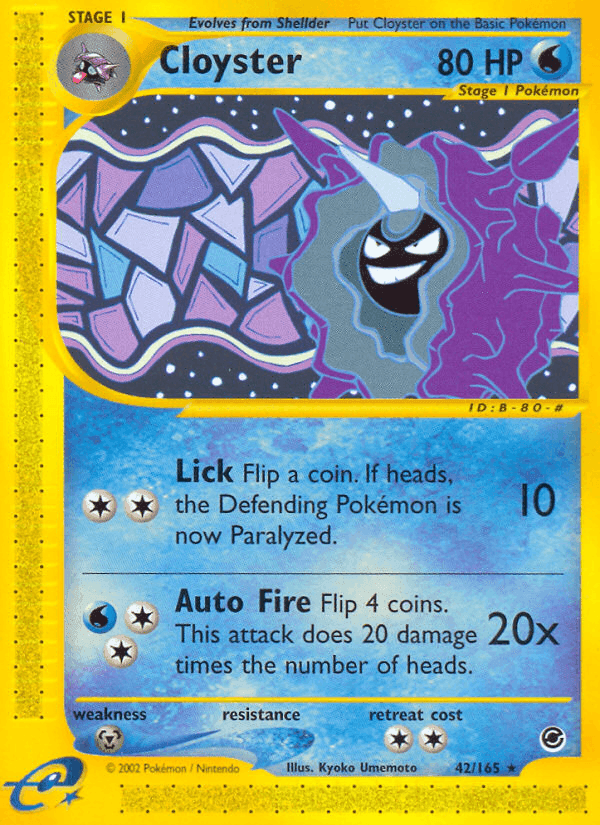 Cloyster, carta 42 di Expedition Set Base
