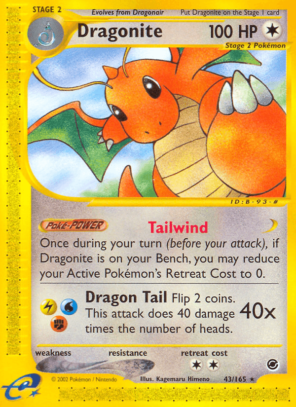 Dragonite, carta 43 di Expedition Set Base