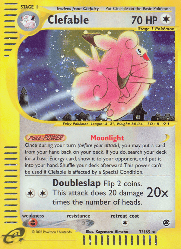 Clefable, carta 7 di Expedition Set Base