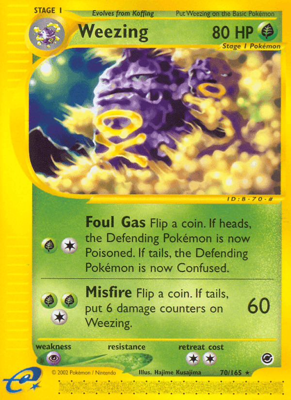 Weezing, card 70 from Expedition Base Set