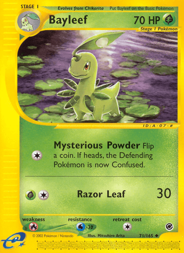 Bayleef, card 71 from Expedition Base Set