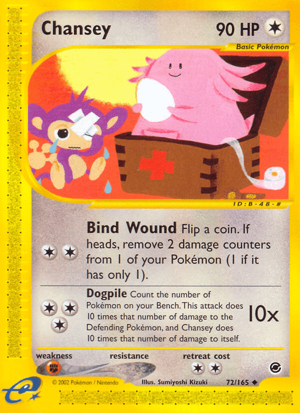 Chansey, card 72 from Expedition Base Set