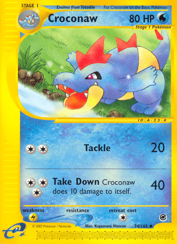 Croconaw, card 74 from Expedition Base Set