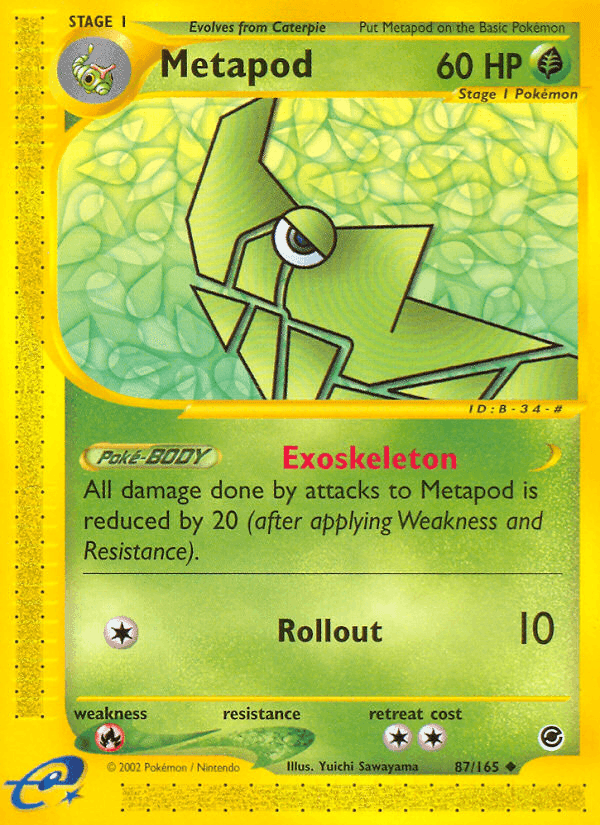 Metapod, card 87 from Expedition Base Set