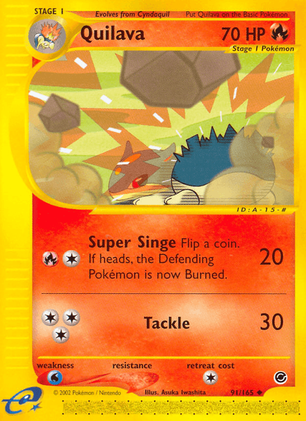 Quilava, card 91 from Expedition Base Set