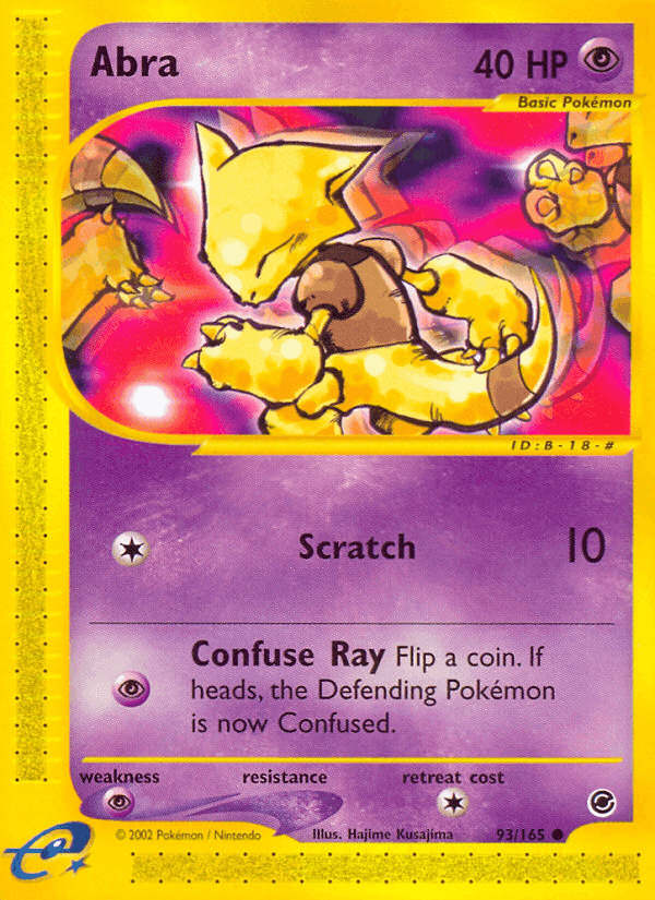 Abra, card 93 from Expedition Base Set