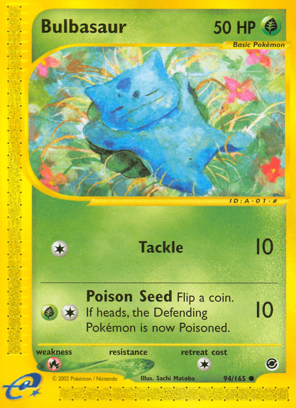 Bulbasaur, card 94 from Expedition Base Set