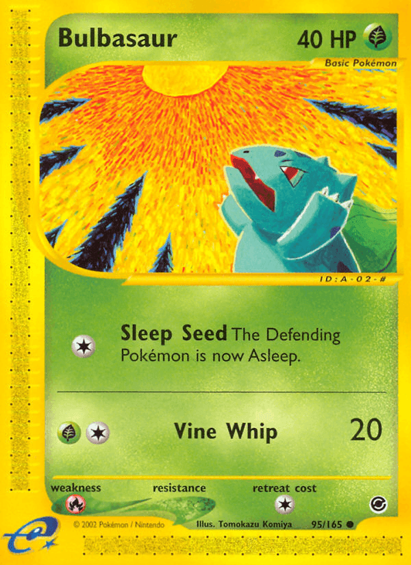 Bulbasaur, card 95 from Expedition Base Set