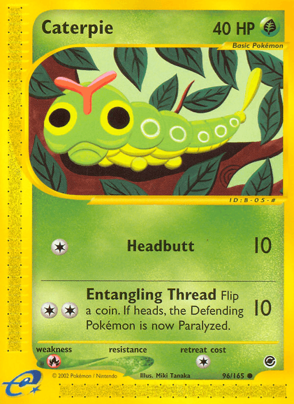 Caterpie, card 96 from Expedition Base Set