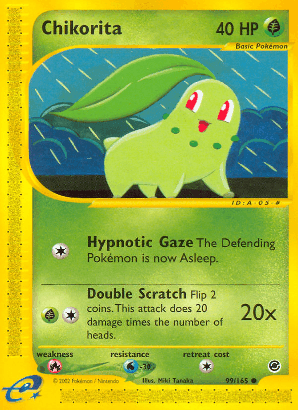 Chikorita, card 99 from Expedition Base Set