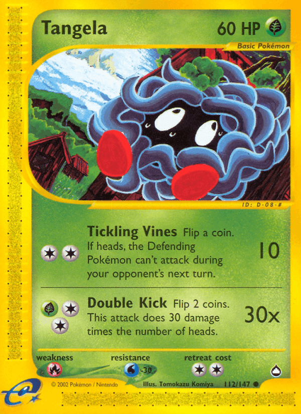 Tangela, card 112 from Aquapolis