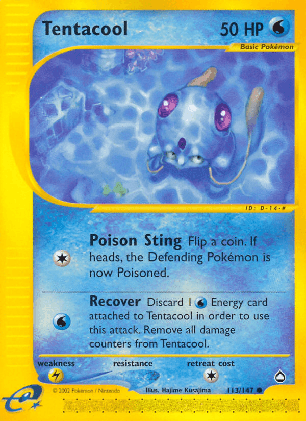 Tentacool, card 113 from Aquapolis