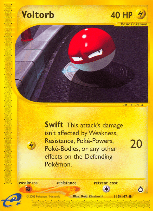 Voltorb, carta 115 di Aquapolis