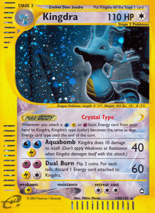 Kingdra, carta 148 de Aquapolis