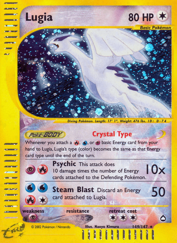 Lugia, carta 149 de Aquapolis