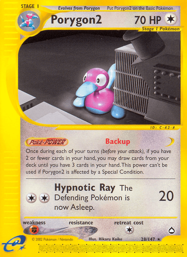 Porygon2, carta 28 di Aquapolis