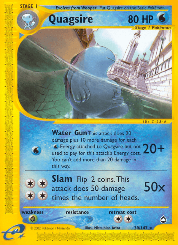 Quagsire, carta 30 di Aquapolis