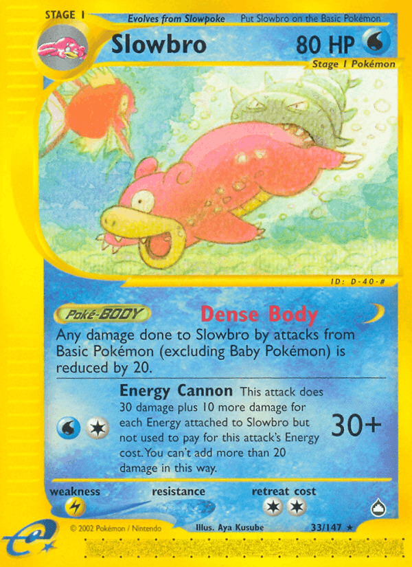 Slowbro, carta 33 de Aquapolis