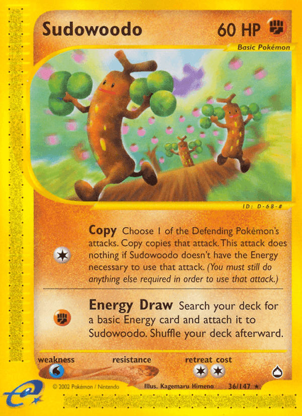 Sudowoodo, carta 36 di Aquapolis