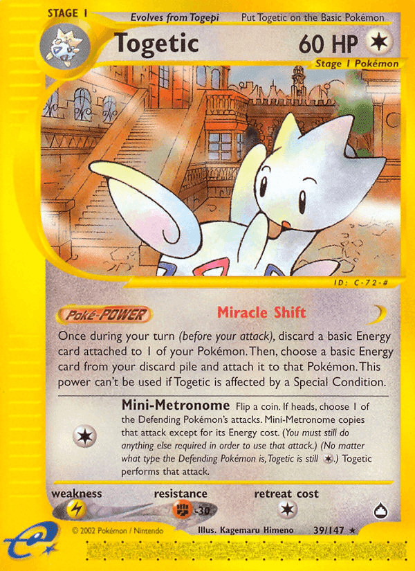 Togetic, carta 39 di Aquapolis