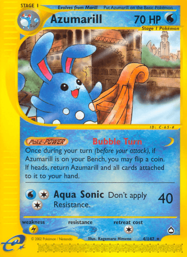 Azumarill, carta 4 di Aquapolis