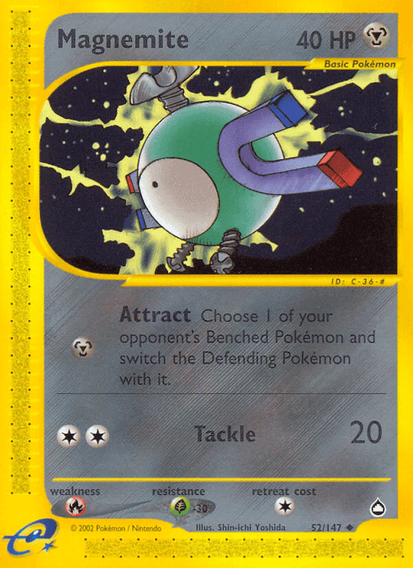 Magnemite, carta 52 di Aquapolis