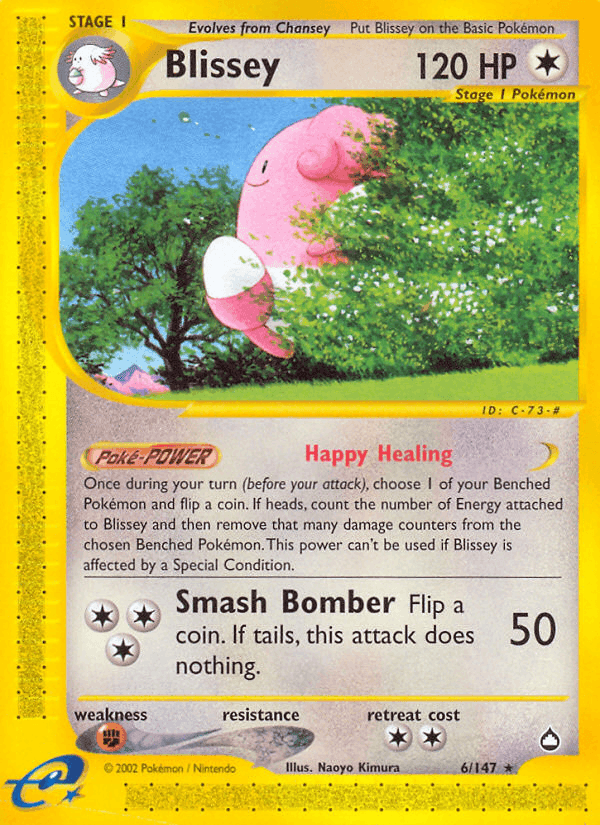 Blissey, carta 6 di Aquapolis