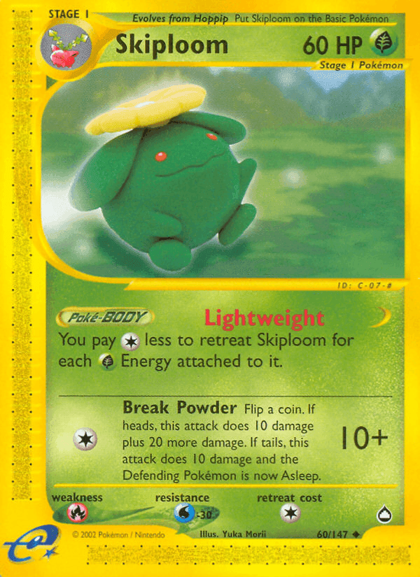 Skiploom, card 60 from Aquapolis