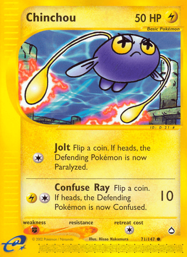 Chinchou, carta 71 di Aquapolis