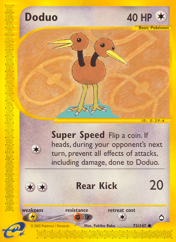 Doduo, carta 73 di Aquapolis