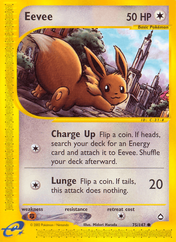 Eevee, card 75 from Aquapolis