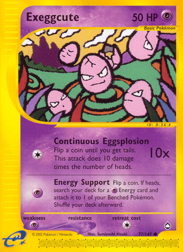 Exeggcute, card 77 from Aquapolis