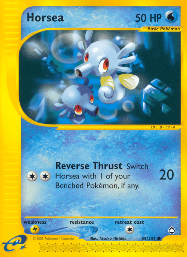 Horsea, card 85 from Aquapolis
