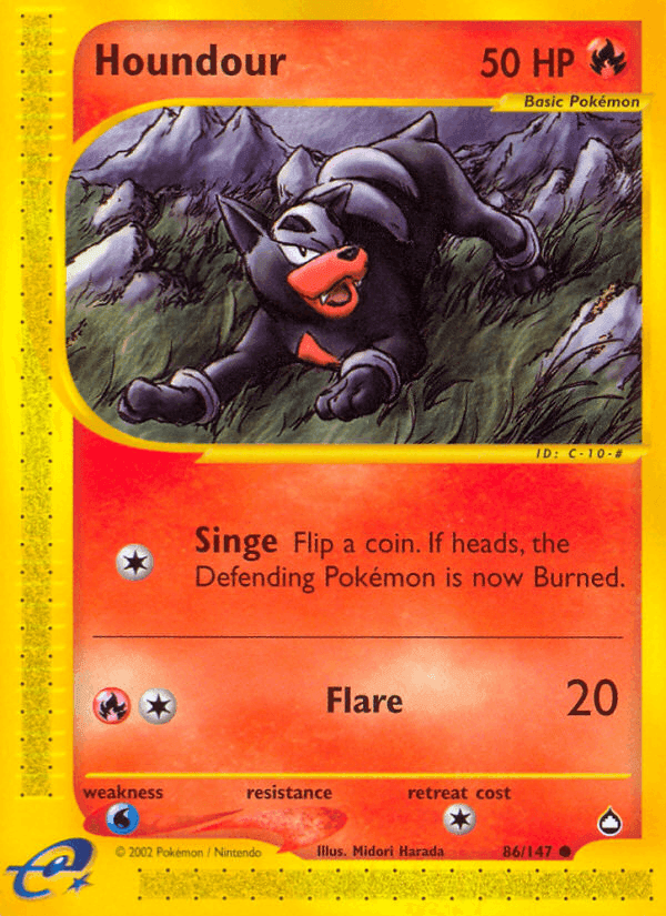 Houndour, card 86 from Aquapolis