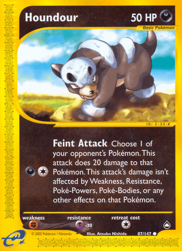 Houndour, card 87 from Aquapolis