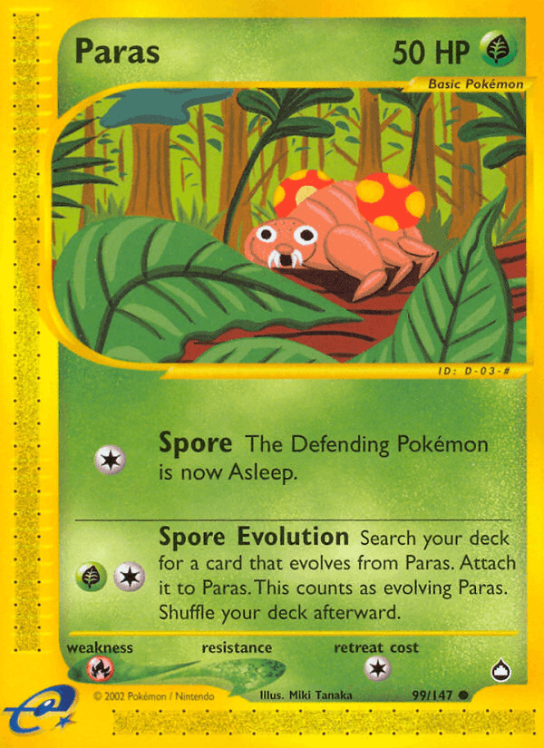 Paras, card 99 from Aquapolis