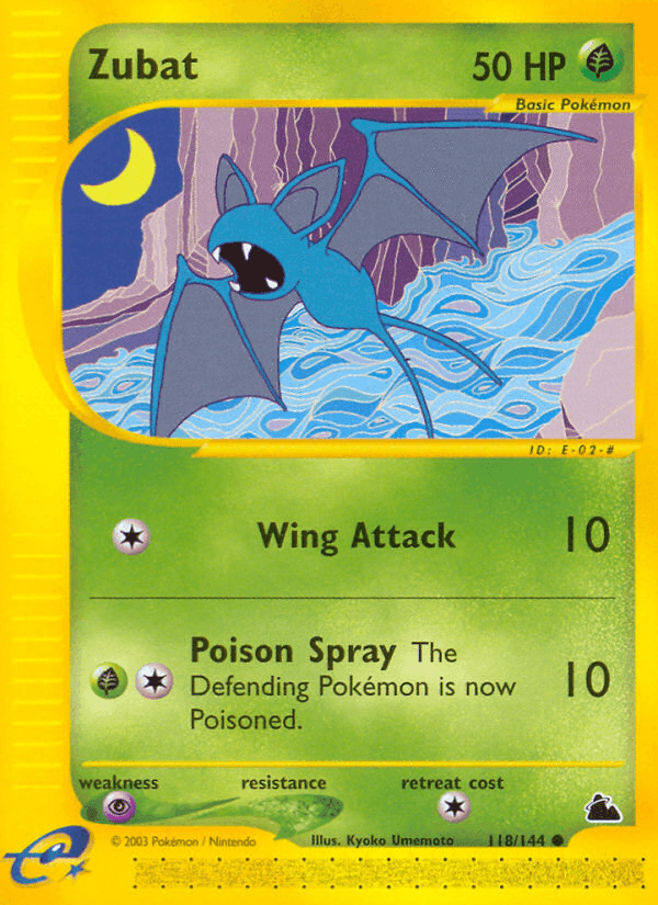Zubat, carta 118 de Skyridge