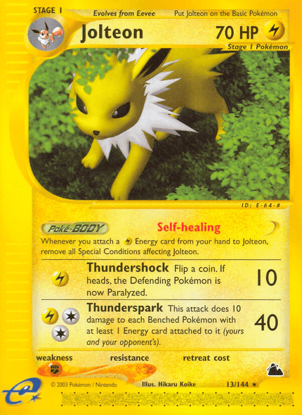 Jolteon, carta 13 di Skyridge