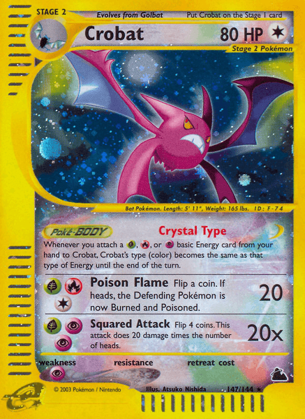 Crobat, card 147 from Skyridge