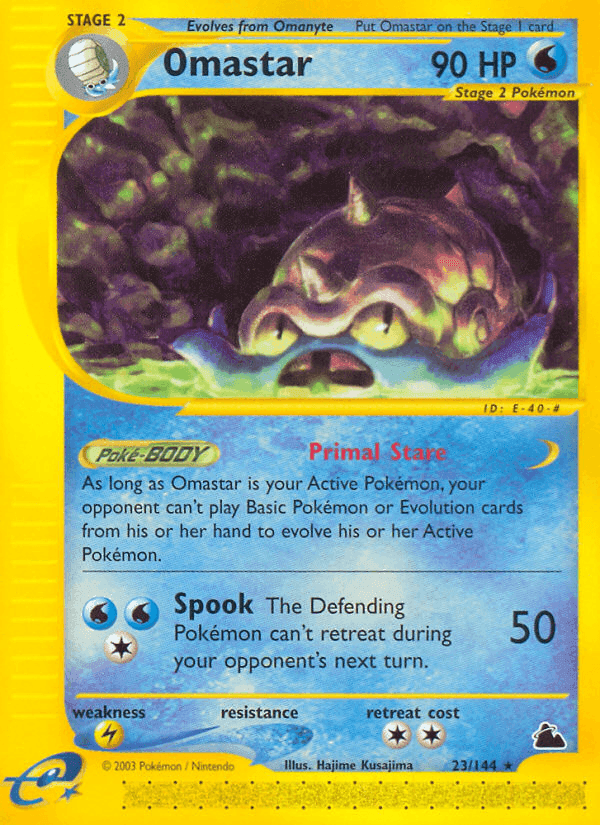 Omastar, carta 23 di Skyridge