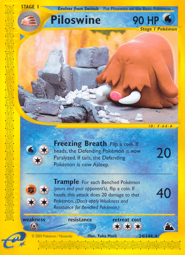 Piloswine, carta 24 di Skyridge