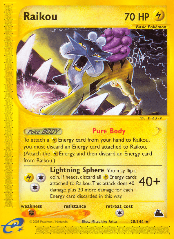 Raikou, carta 28 di Skyridge