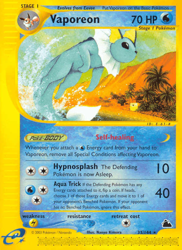 Vaporeon, carta 33 di Skyridge