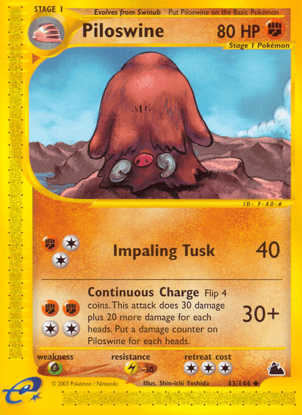 Piloswine, carta 43 di Skyridge