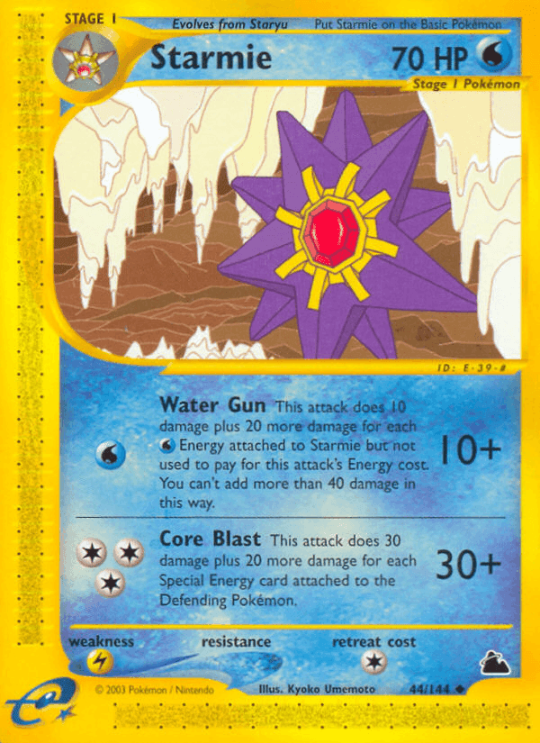 Starmie, carta 44 di Skyridge
