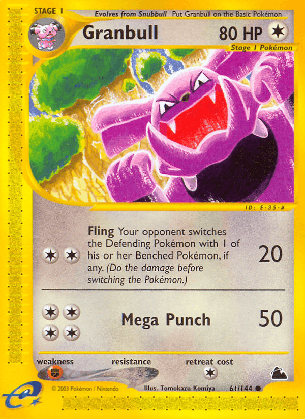 Granbull, card 61 from Skyridge