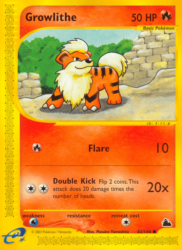 Growlithe, carte 62 de Skyridge