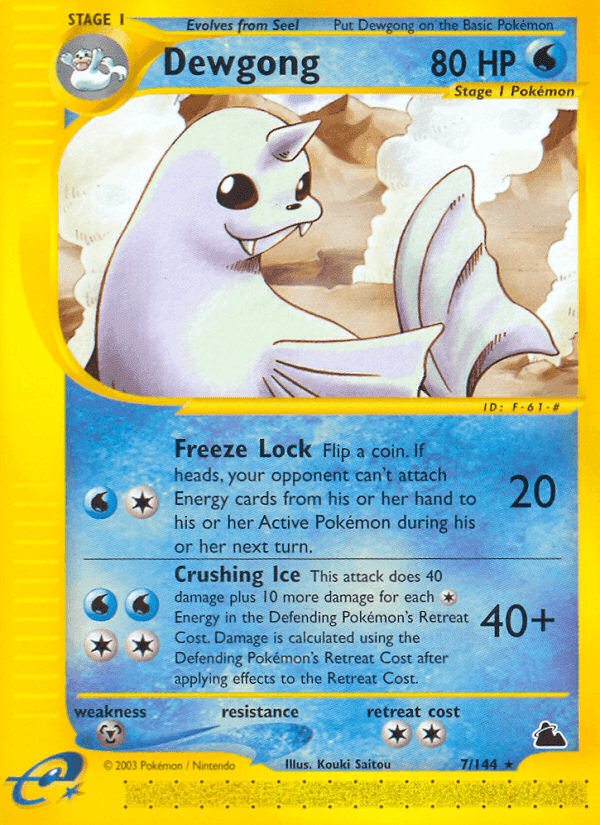 Dewgong, carta 7 di Skyridge