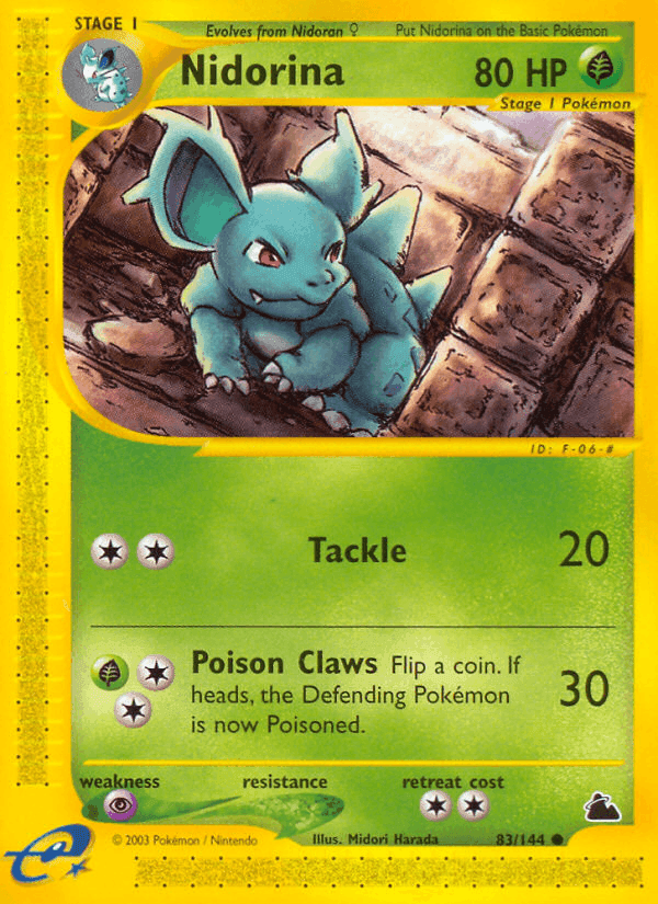 Nidorina, card 83 from Skyridge