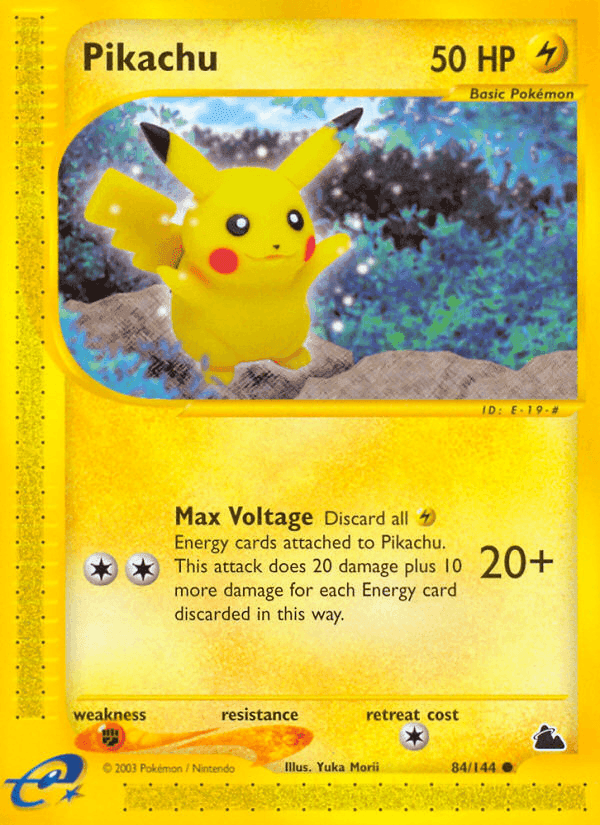Pikachu, card 84 from Skyridge